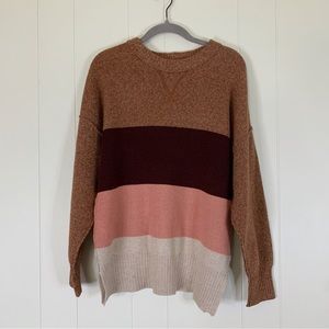Arizona Jean Co Pink Stripe Sweater M